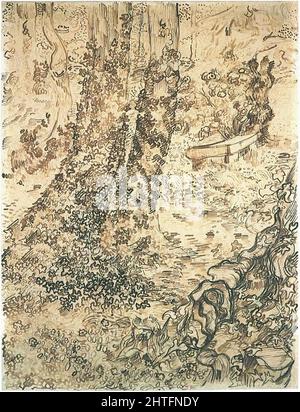 Vincent Van Gogh - Bäume mit Efeu 1889 Stockfoto