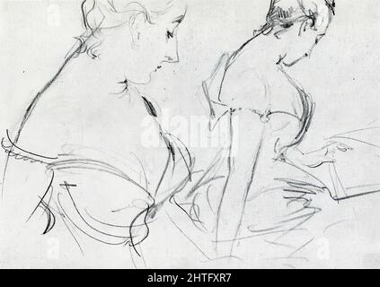 John Singer Sargent - zwei Studien Madame X C 1883 Stockfoto