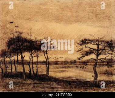 Vincent Van Gogh - Pinien Fen 1884 Stockfoto