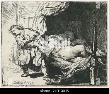 Rembrandt Harmenszoon Van Rijn - Joseph Potiphar S Ehefrau 1634 Stockfoto