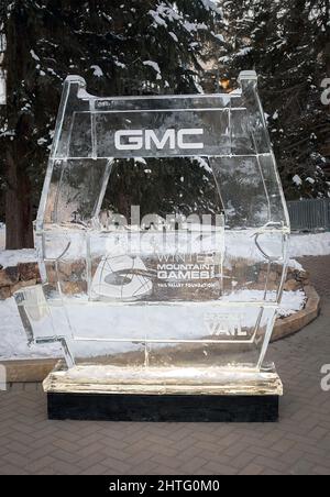 27. Februar 2022: Die Vail Valley Foundation und die Vail Mountain Resorts sind Gastgeber der Winter Mountain Games und der U.S. SKIMO National Championships, Vail, Colorado. Stockfoto