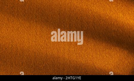 Bronzefarbene Tischfläche aus Filz mit tiefen Schatten. Große Makro-Textur und Hintergrund Stockfoto