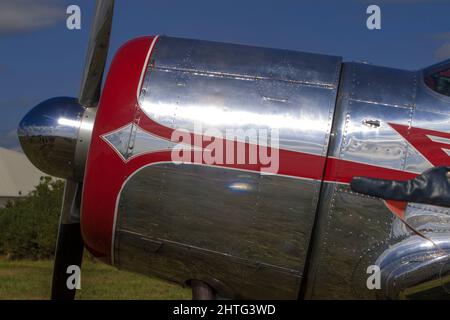 1936 Spartan 7w Executive - 2021 ParisVillaroche Air Legend Meeting Stockfoto