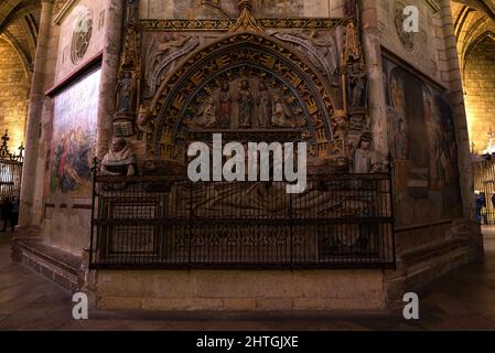 Catedral de León sepulcro Ordoño II Stockfoto