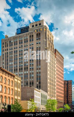 Bürogebäude in der Innenstadt von Albany, New York State, USA. Stockfoto