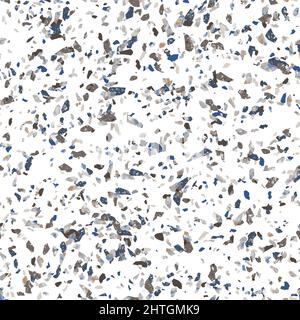Grau Braun Terrazzo Stein Textur Nahtloses Muster Designhintergrund Stock Vektor