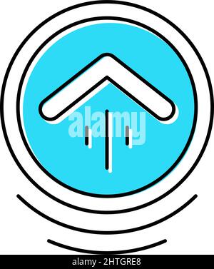 Vektordarstellung für Symbole mit nach oben zeiligem Bildlauf Stock Vektor