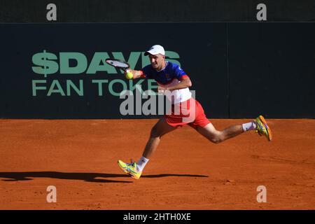 Davis Cup (Buenos Aires): VIT Kopriva (Tschechische Republik) während des Trainings, vor der Qualifikationsserie gegen Argentinien Stockfoto