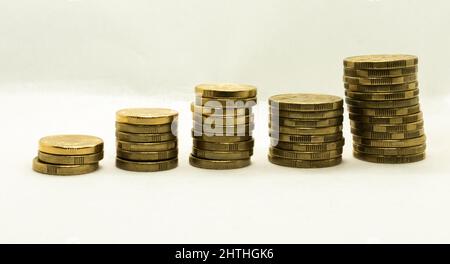 Der Wirtschaftsmarkt wird durch die Kriegskrise beeinflusst Stockfoto