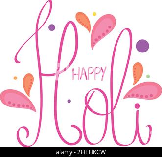 Happy holi Schriftzug Stock Vektor