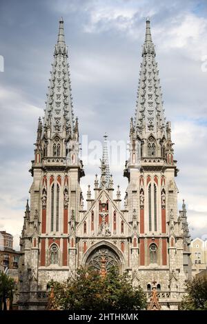St. Nikolaus römisch-katholische Kathedrale in Kiew, Ukraine Stockfoto