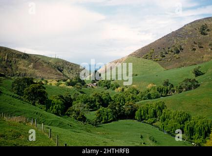 Ineinander verflochernde Spurs steile V-förmige Flusstal-Landschaft von Wild Dog Creek, in der Nähe von Apollo Bay Victoria, Australien im Jahr 1956 Stockfoto