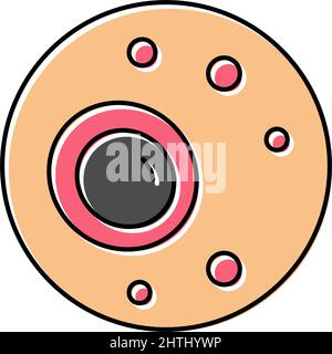 Knötchenförmige Hautkrankheit Farbe Symbol Vektor Illustration Stock Vektor