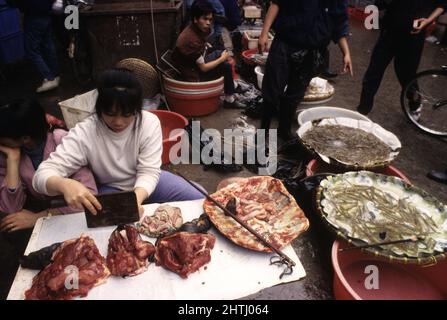 china Guandxou Chinping Markt Stockfoto