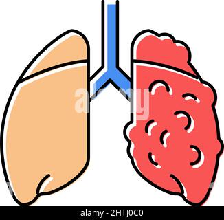 ards Respiratory Disease Color Icon Vektorgrafik Stock Vektor