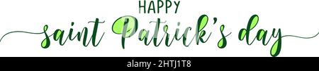 Happy St Patrik's Day - lustige irische Tagesschrift in gesprochenem Musterdesign für Poster, Flyer, T-Shirts, Karten, Einladungen, Aufkleber, Banner, g Stock Vektor