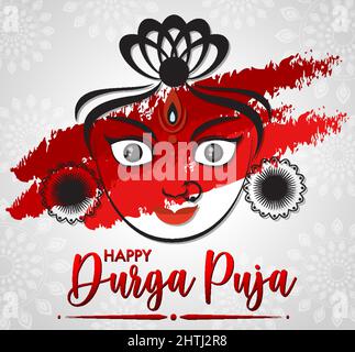 Happy Durga Puja Event Day Illustration Stock Vektor