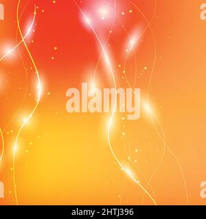 Abstrakter, farbenfroher Hintergrund mit hellen Linien, Sternen, gradienten Wellen, geometrischen Formen, dynamischen Formen. Design für Poster, Banner, Karte. Vektor Stock Vektor