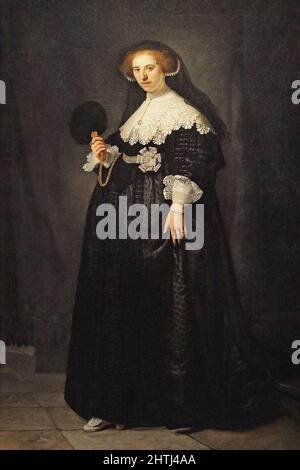 Porträt von Oopjen Coppit (1634) von Rembrandt van Rijn (1606-1669). Stockfoto