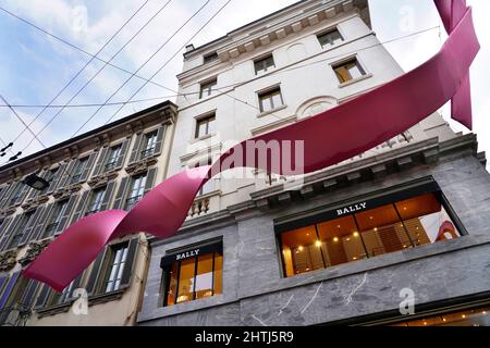 Einblicke in die Via Montenapoleone, Modeviertel, Mailand, Lombardei, Italien, Europa Stockfoto