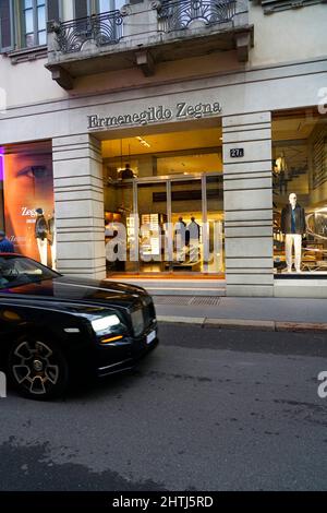 Einblicke in die Via Montenapoleone, Modeviertel, Mailand, Lombardei, Italien, Europa Stockfoto