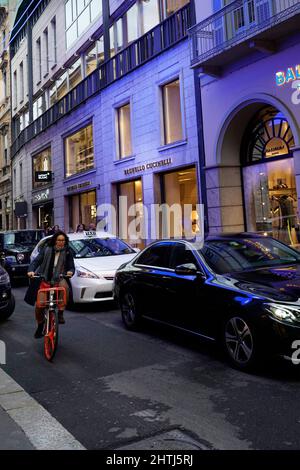 Einblicke in die Via Montenapoleone, Modeviertel, Mailand, Lombardei, Italien, Europa Stockfoto