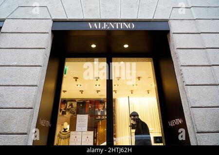 Einblicke in die Via Montenapoleone, Modeviertel, Mailand, Lombardei, Italien, Europa Stockfoto