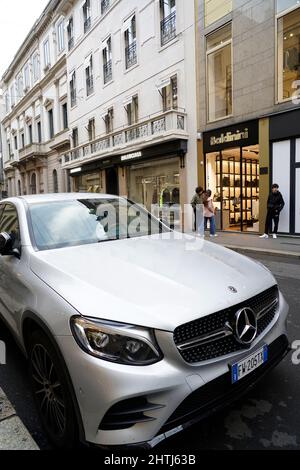 Einblicke in die Via Montenapoleone, Modeviertel, Mailand, Lombardei, Italien, Europa Stockfoto