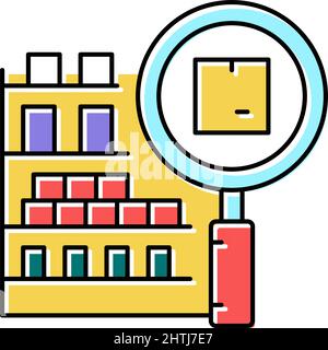 Vektorgrafik für Farbsymbole für die Bestandsverwaltung Stock Vektor