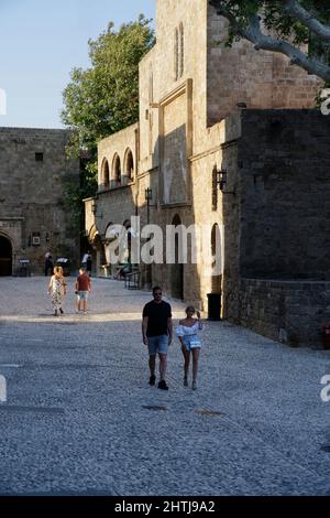 Apellou Straße, Altstadt, Rhodos, Dodekanes, zwölf Inseln, Griechenland, Europa Stockfoto