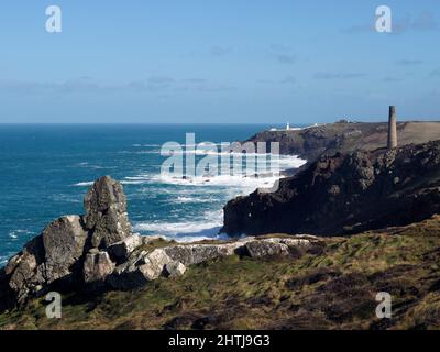 Zinnmine, Levant, Cornwall Stockfoto