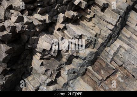 Schöne ungewöhnliche Textur aus Stein Stein. Großer Hintergrund für Design Stockfoto