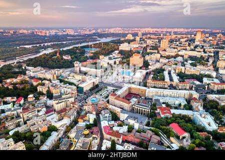 Unabhängigkeitsplatz oder Maidan Nezalezhnosti in Kiew, Ukraine Stockfoto