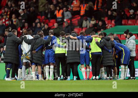 CHELSEA HUDDLE, CHELSEA V LIVERPOOL, 2022 Stockfoto