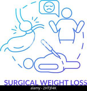 Blaues Gradientenkonzept für chirurgische Gewichtsreduktion Stock Vektor