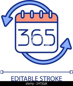 Kalender RGB-Farbsymbol Stock Vektor