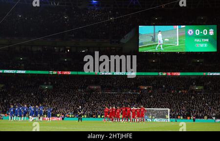 CHELSEA, LIVERPOOL, ANZEIGETAFEL, CHELSEA V LIVERPOOL, 2022 Stockfoto