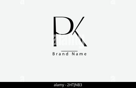 PK KP P K abstrakte Vektor-Logo-Monogramm-Vorlage Stock Vektor