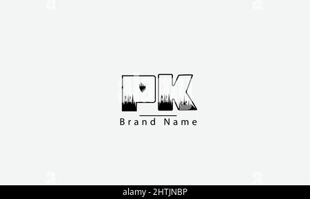 PK KP P K abstrakte Vektor-Logo-Monogramm-Vorlage Stock Vektor