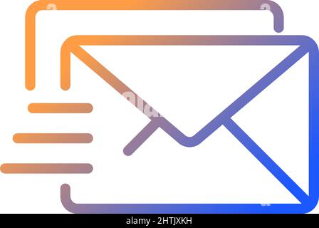 Symbol für lineares Vektorgrafiken für E-Mails Stock Vektor