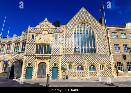 Außenansicht des 15.. Jahrhunderts alten Gefängnis-Hauses mit Unterkünften Stories of Lynn Museum and Old Jail Cells, King's Lynn, Norfolk, England, Großbritannien Stockfoto