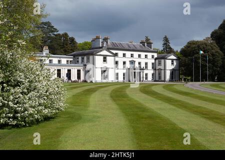 Fota House Jagdschloss aus dem 19.. Jahrhundert, erbaut für die Familie Barry, Fota Island, County Cork, Irland Stockfoto