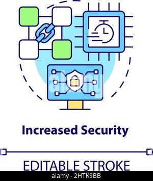 Symbol für erhöhtes Sicherheitskonzept Stock Vektor