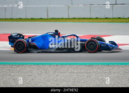 Circuit de Barcelona-Catalunya, Montmelo, Spanien, 23,2.2022, Motorsport: Formel 1 Saison 2022, Vorsaison-Tests - Nichola Latifi (CAN), Williams FW44 Stockfoto