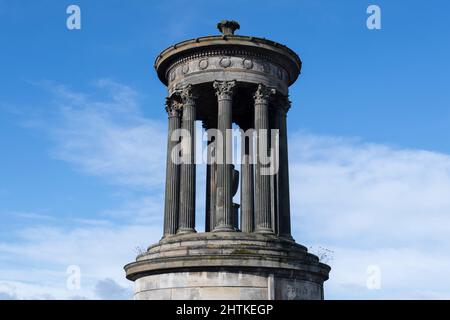 Das Dugald Stewart Monument auf Calton Hill, Edinburgh, Schottland Stockfoto