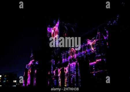 Über uns, Eine 13,8 Milliarden Jahre Geschichte das Universum. Paisley Abbey 2022 Stockfoto