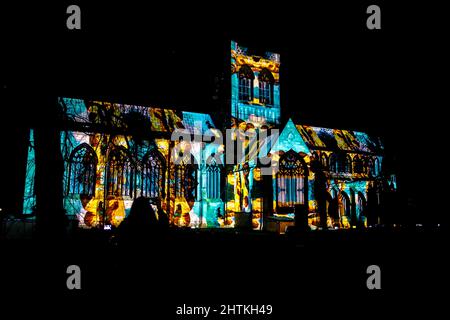 Über uns, Eine 13,8 Milliarden Jahre Geschichte das Universum. Paisley Abbey 2022 Stockfoto