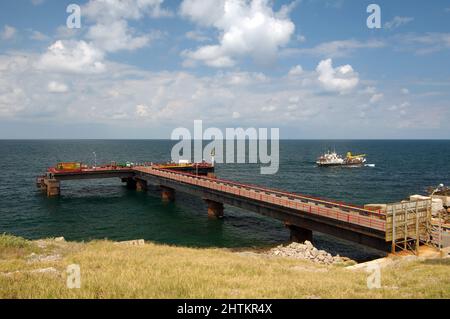 24. August 2009 - Pier, Zmiinyi Island, Snake Island, Schwarzes Meer, Odessa, Ukraine, Eastern Europ Kredit: Andrey Nekrasov/ZUMA Wire/ZUMAPRESS.com/Alamy Live News Stockfoto