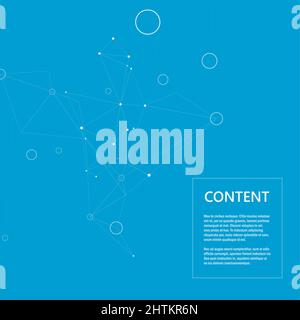 Polygonaler abstrakter Raumhintergrund mit verbindenden Punkten Kreisen und Linien Stock Vektor