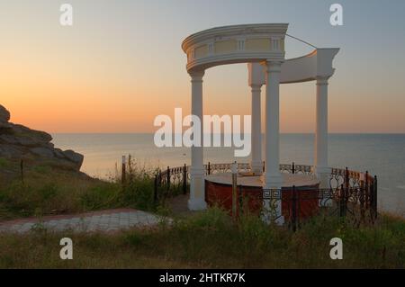 29. August 2009 - Aussichtspunkt bei Sonnenuntergang, Zmiinyi Island, Snake Island, Schwarzes Meer, Odessa, Ukraine, Osteuropa Kredit: Andrey Nekrasov/ZUMA Wire/ZUMAPRESS.com/Alamy Live News Stockfoto